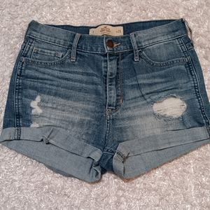 Hollister High Rise Jean Denim Shorts Women's Size 3 Waist 26